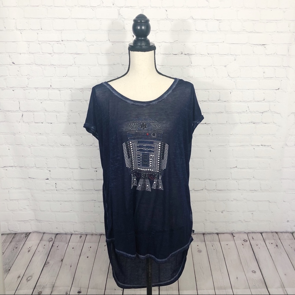 Rock & Republic Star Wars Bedazzled Top Size XL